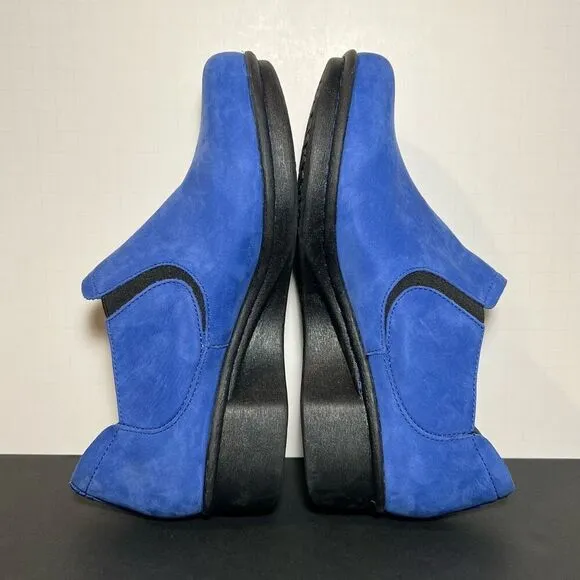 Womens DANSKO Lynn Blue Nubuck Leather Slip On Shoes / Size 7.5-8 / EU 38