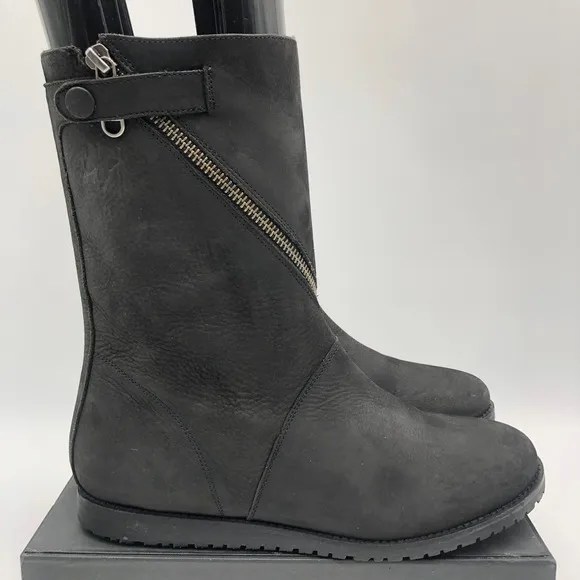 Y.So Leather Ankle Boots with Zipper Accent Casual Comfortable Size 6.5