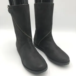 Y.So Leather Ankle Boots with Zipper Accent Casual Comfortable Size 6.5