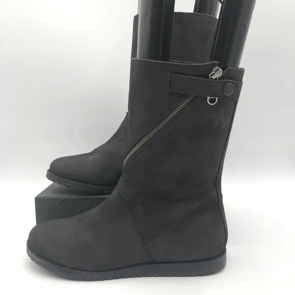 Y.So Leather Ankle Boots with Zipper Accent Casual Comfortable Size 6.5