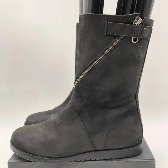 Y.So Leather Ankle Boots with Zipper Accent Casual Comfortable Size 6.5