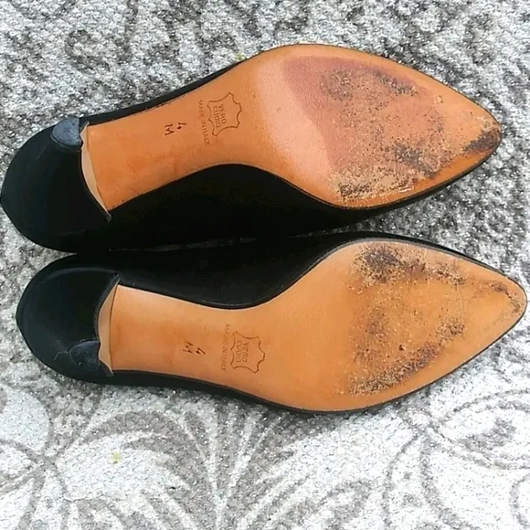 Yves Saint Laurent Paris Vintage Satin Black Dress Heels