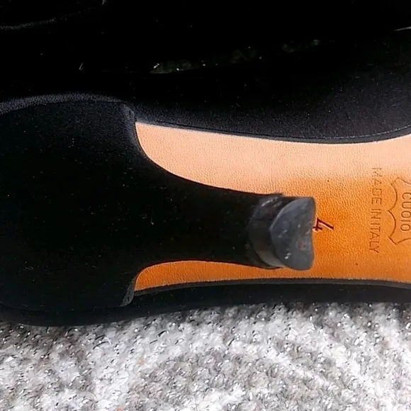 Yves Saint Laurent Paris Vintage Satin Black Dress Heels