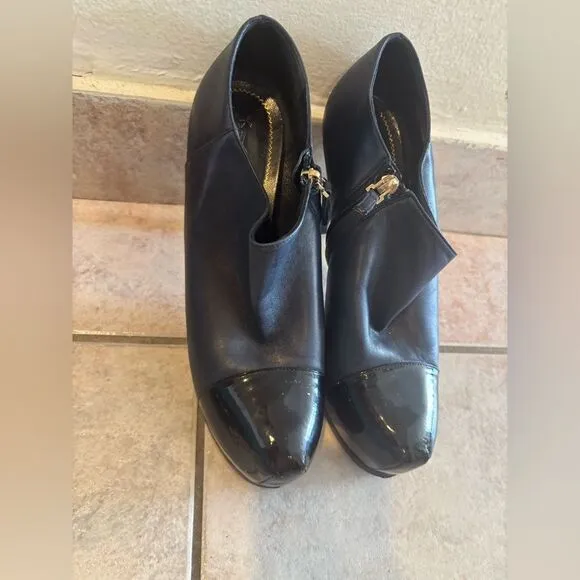 Yves saint Laurent heels colorblock shoes YSL Tribtoo Ankle boots rive gauche