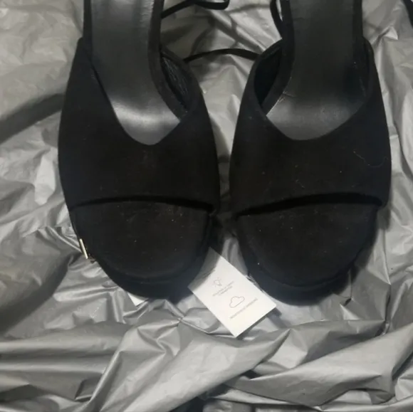 Zara Black Platform Heels