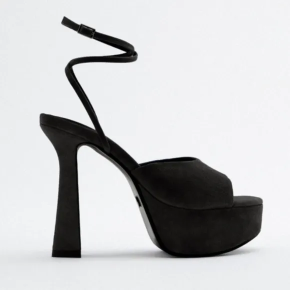 Zara Black Platform Heels