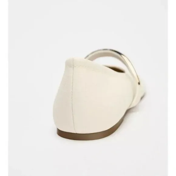 ZARA METAL STRAP BALLET FLATS