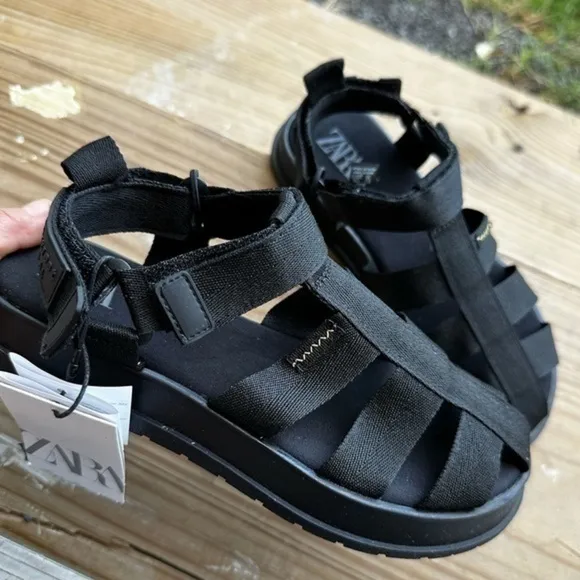 Zara NWT kids fabric fisherman sandals 2549/930