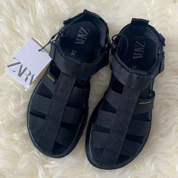 Zara NWT kids fabric fisherman sandals 2549/930