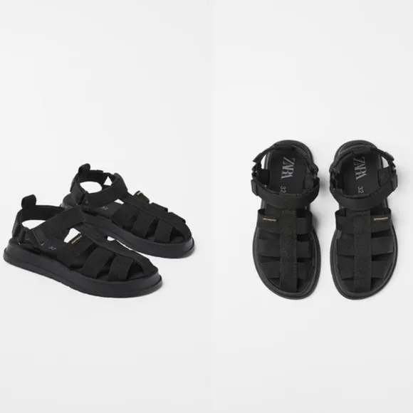 Zara NWT kids fabric fisherman sandals 2549/930