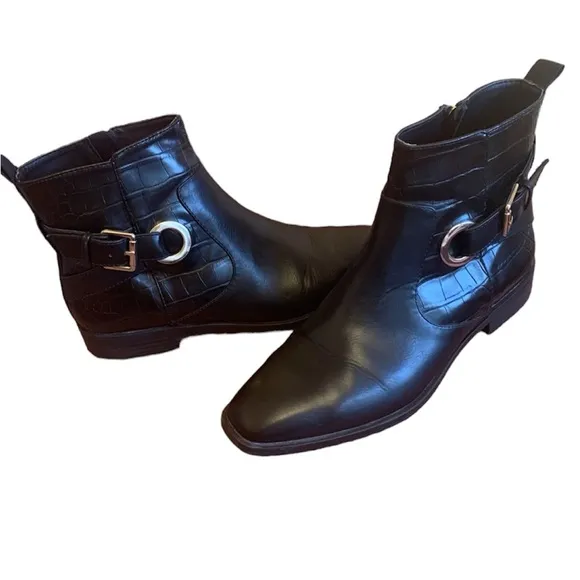 ✨ZARA✨Ankle Buckle Croc Boots