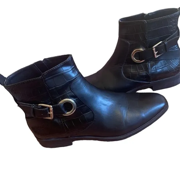 ✨ZARA✨Ankle Buckle Croc Boots