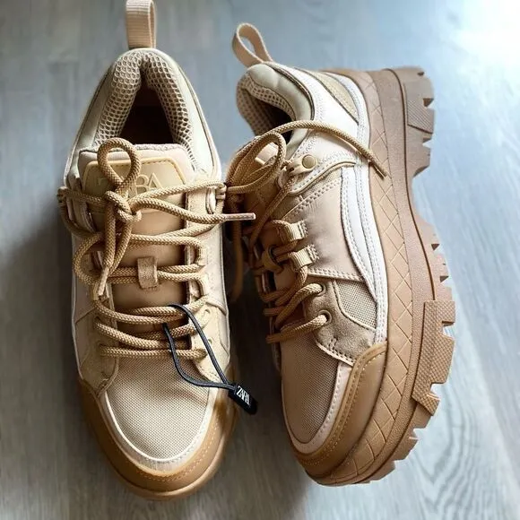 Zara combination sneakers boots new
