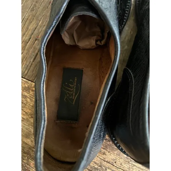 Zelli Made in Italy Ostrich Quill Oxford Casual Dress Shoes Size 8.5 M JP