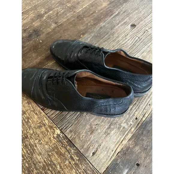 Zelli Made in Italy Ostrich Quill Oxford Casual Dress Shoes Size 8.5 M JP
